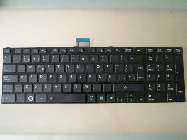 TECLADO TOSHIBA SATELLITE C850 C855 L850 L855 NEGRO ESPAÑOL VERSION 2