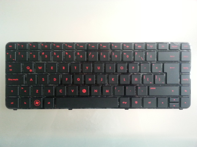 Teclado Hp Dv4 3000 Dv4 4000 Retroiluminado Rojo EspaÑol Dr Dre Beats